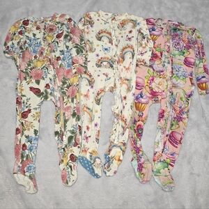 9-12mo Posh Peanut Ruffle Footie Bundle